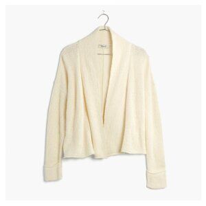Madewell Shawl-Collar Crop Cardigan Sweater Marshmellow Cream Women's Small